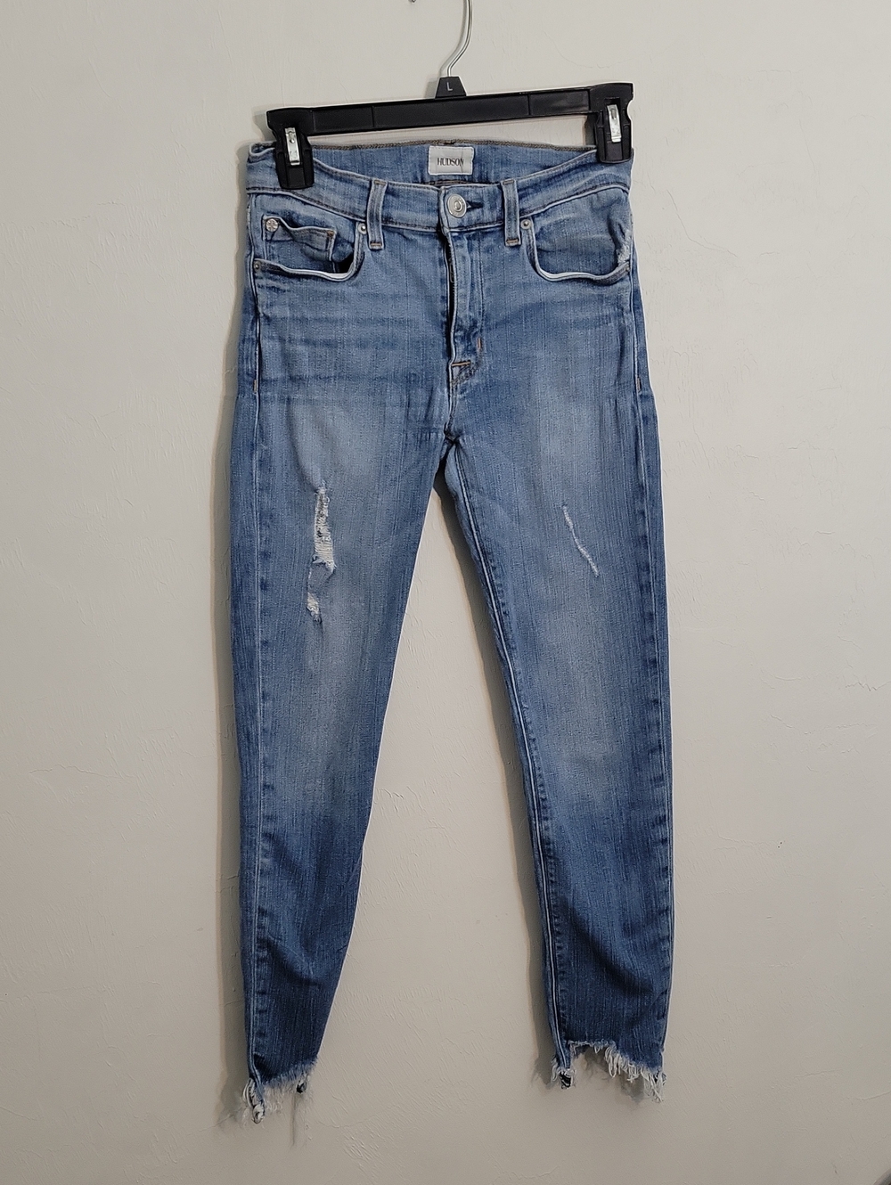 Hudson Jeans Light Blue Distressed Skinny Jeans